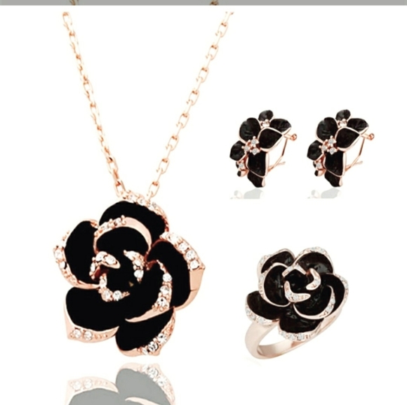 boutique Jewelry - ❤️🆕 Stunning Set Silver Golden Rose